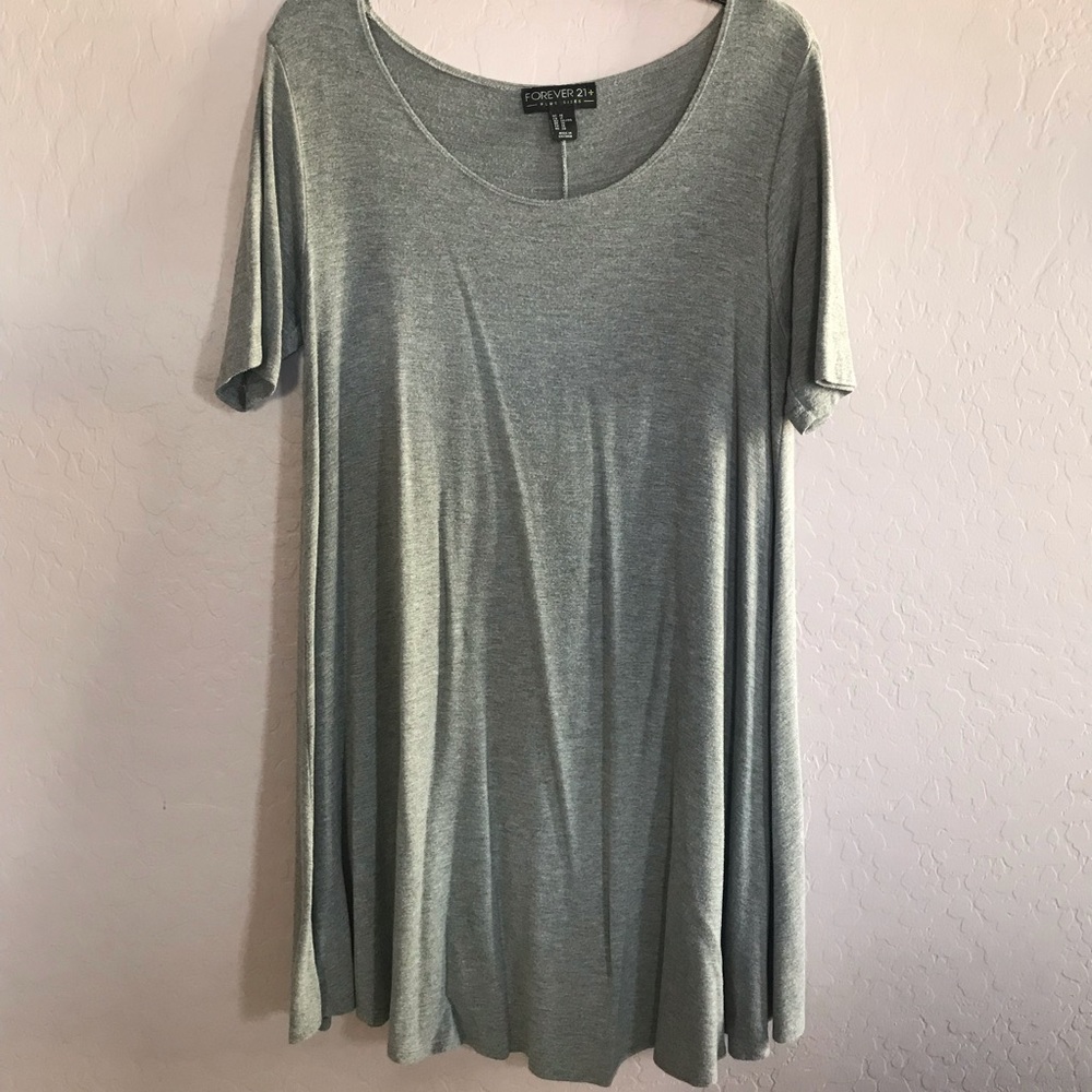 1X Gray Casual Dress